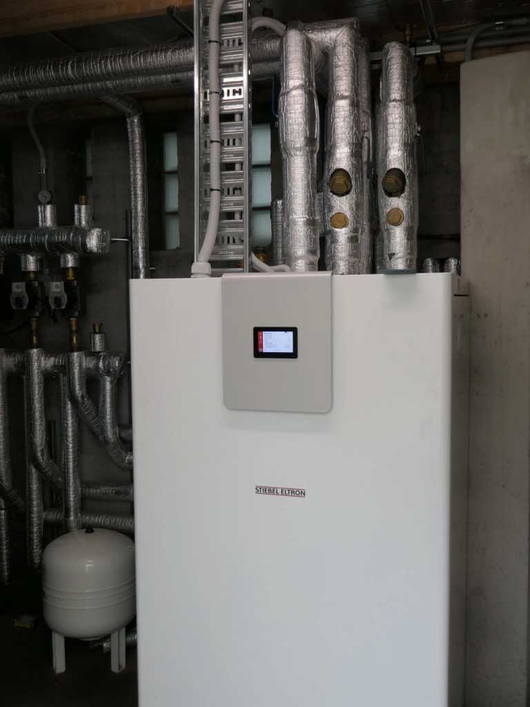 Stiebel Eltron WPE-I 59 ground source heat pump installed on-site Stiebel Eltron WPE-I 59 ground source heat pump installed on-site